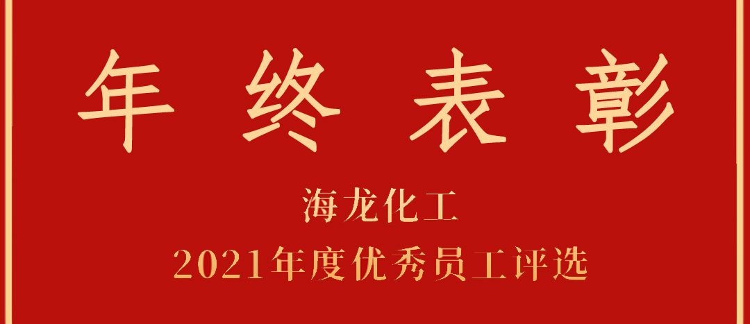 <strong>表彰！海龍化工2021年度優(yōu)秀員工優(yōu)秀部門評(píng)選</strong>